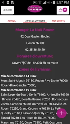 Manger La Nuit Rouen android App screenshot 1